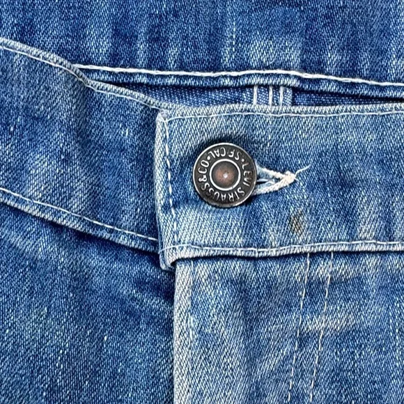 Levi's vintage (70s)white tag Wide Leg Women's carpenters Jeans - Picture 9 of 16